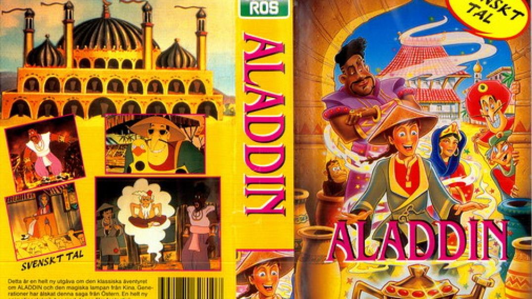 ⁣Tecknat Barn Svenska:Aladdin Video (1992) VHSRIPPEN (Svenska) Hela Filmen (4K)