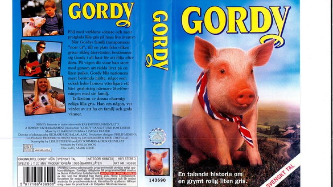 Tecknat Barn Svenska:Gordy (1994) VHSRIPPEN (Svenska) Hela Filmen